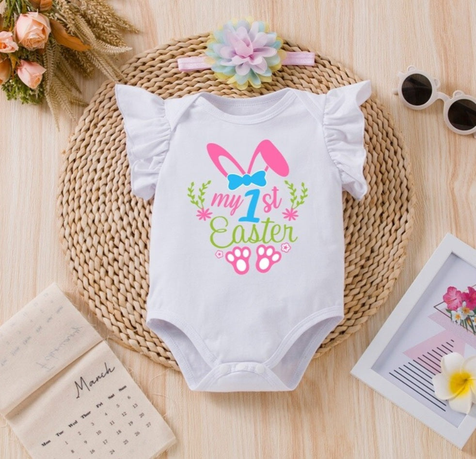 My First Easter Romper Tutu and Headband - Image 3