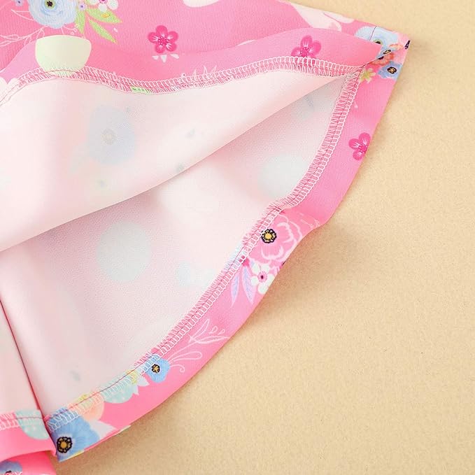 Pink bunny skirt with matching headband and tshirt - Image 5