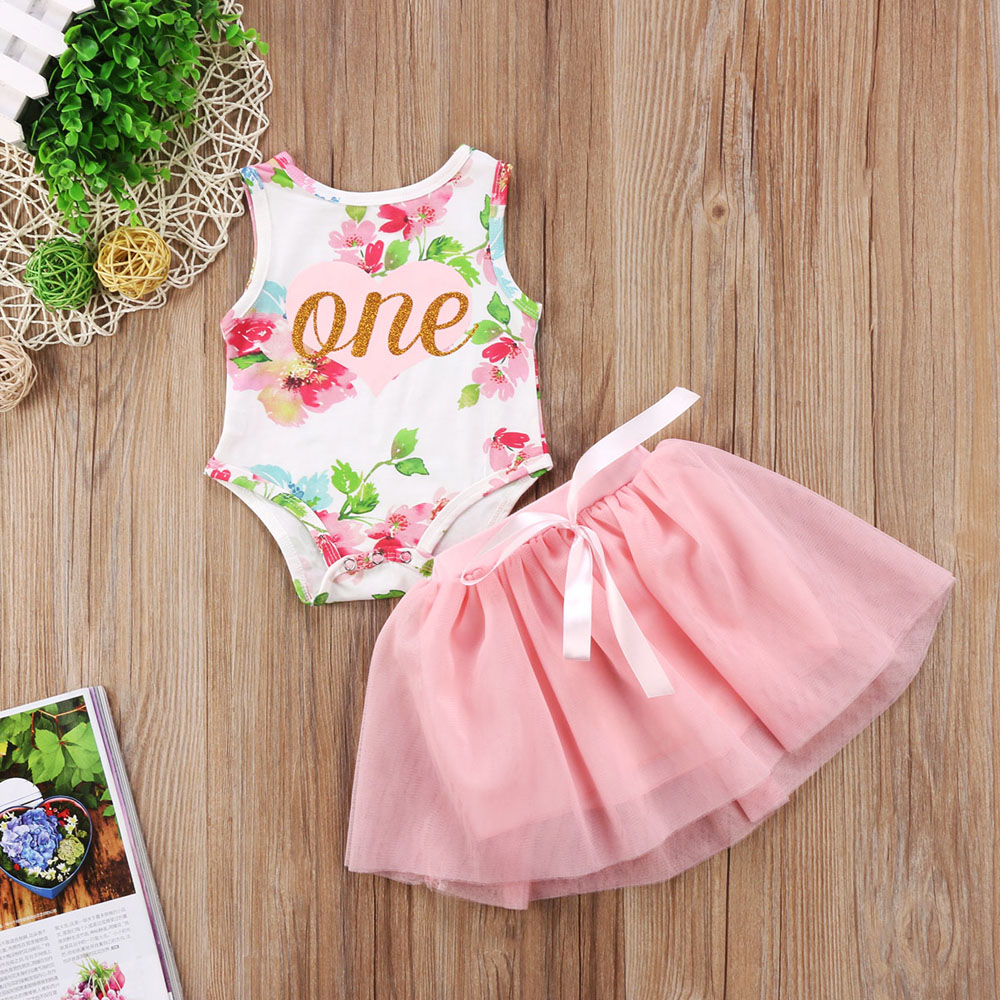 Floral one birthday tutu set - Image 2
