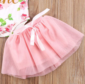 Floral one birthday tutu set - Image 4