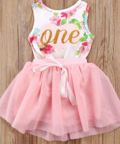 Floral one birthday tutu set - Image 5
