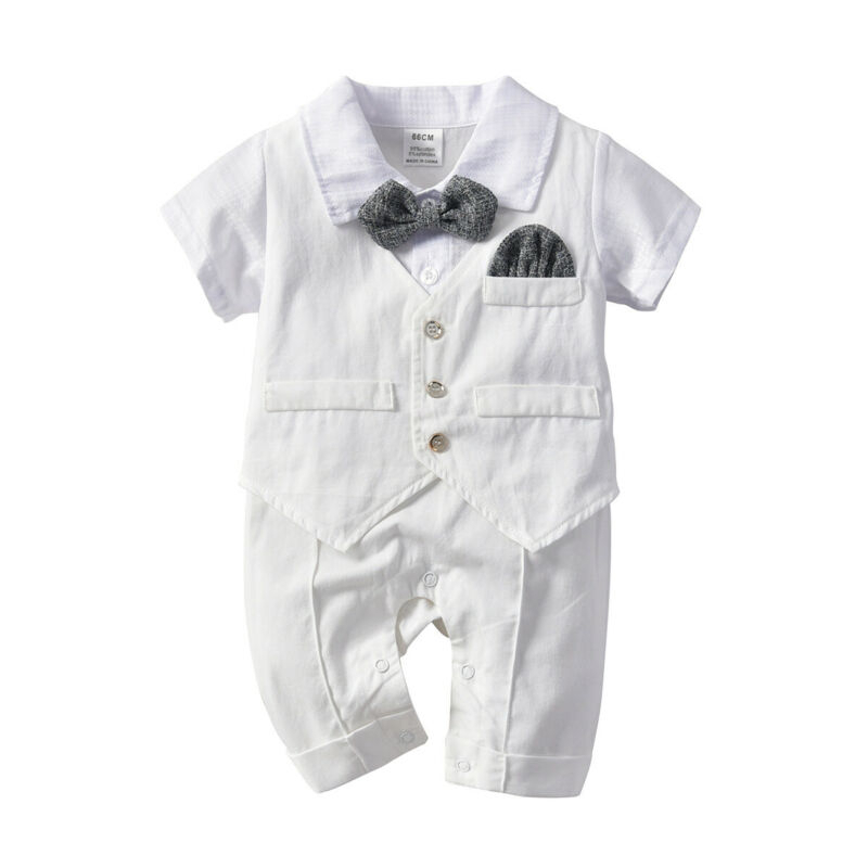 All in one white suit romper - Image 2