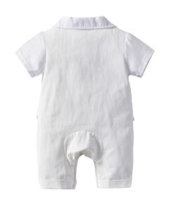 All in one white suit romper - Image 3