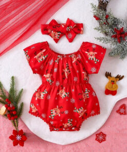 Alternative view of Christmas Reindeer Romper and Headband