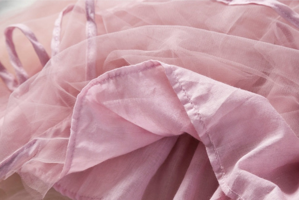 Frills and Flowers Dusty Pink Dress - Image 6
