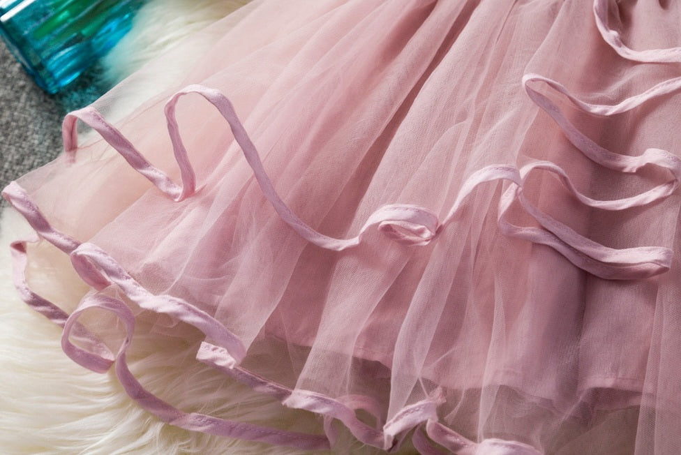 Frills and Flowers Dusty Pink Dress - Image 5