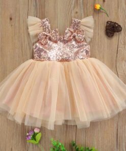 Rose Gold Sequins Special Occasions Dress