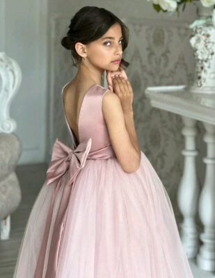Glorious Pink Rose Princess Gown