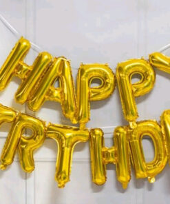 Gold Happy Birthday Balloon Set