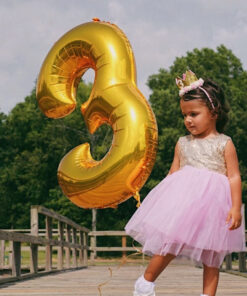Gold Sequence Pink Tutu Dress - Image 11
