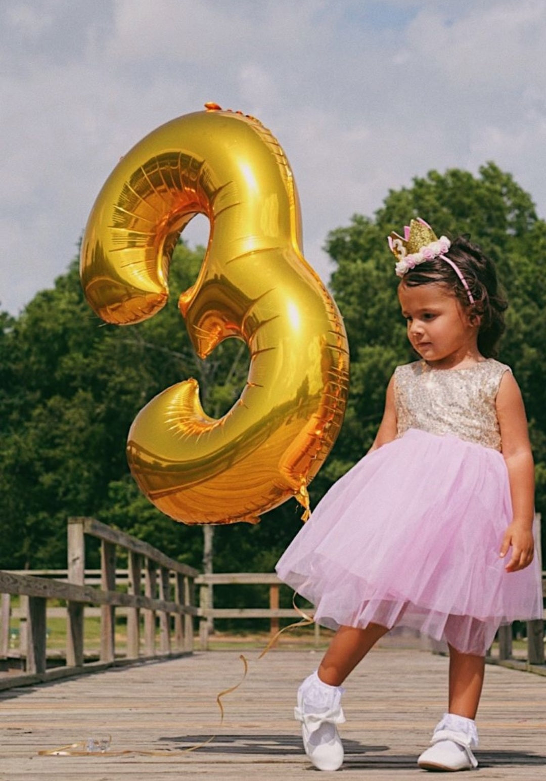 Gold Sequence Pink Tutu Dress - Image 11