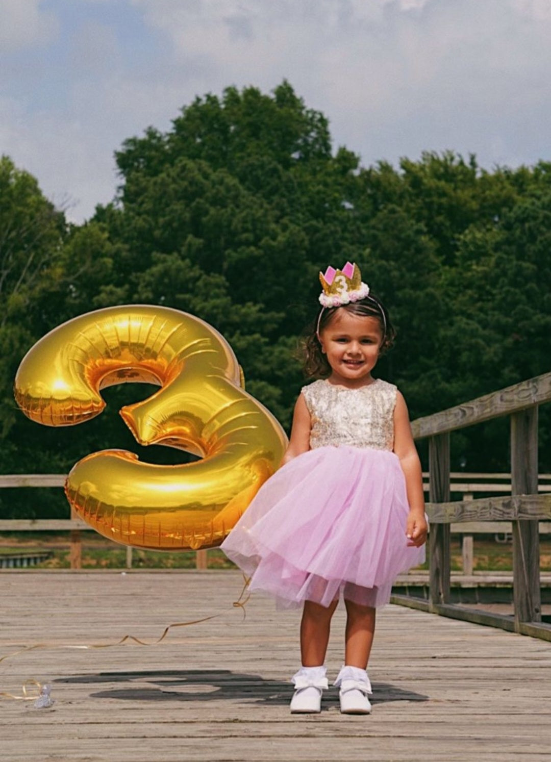 Gold Sequence Pink Tutu Dress - Image 12