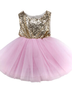 Alternative view of Gold Sequence Pink Tutu Dress