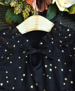 Gold star black dress - Image 7