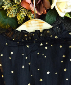 Gold star black dress - Image 6