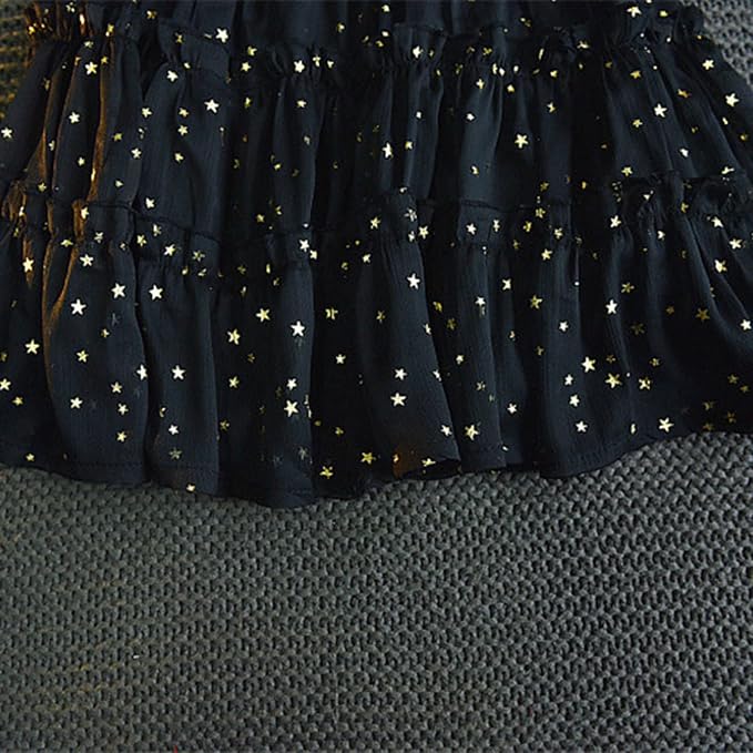 Gold star black dress - Image 4