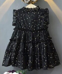 Gold star black dress - Image 2