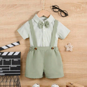 Green Checked Gentleman Suit