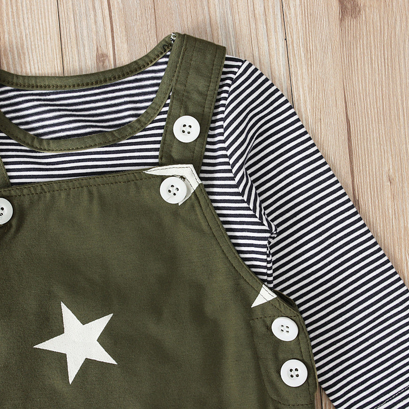 Green striped star set with hat - Image 4