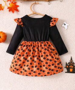 BOO Halloween Dress Black and Orange - Image 8