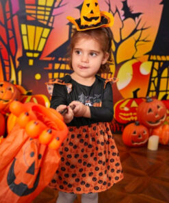BOO Halloween Dress Black and Orange - Image 5