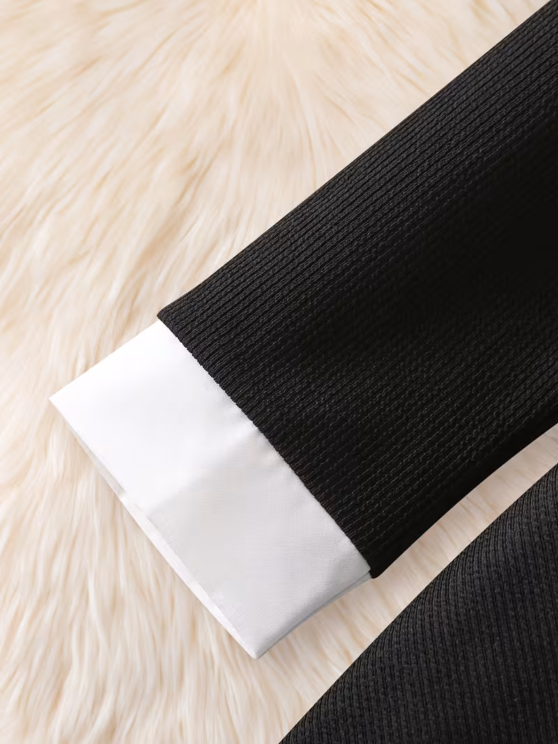Black Dress with White Collar - Image 7