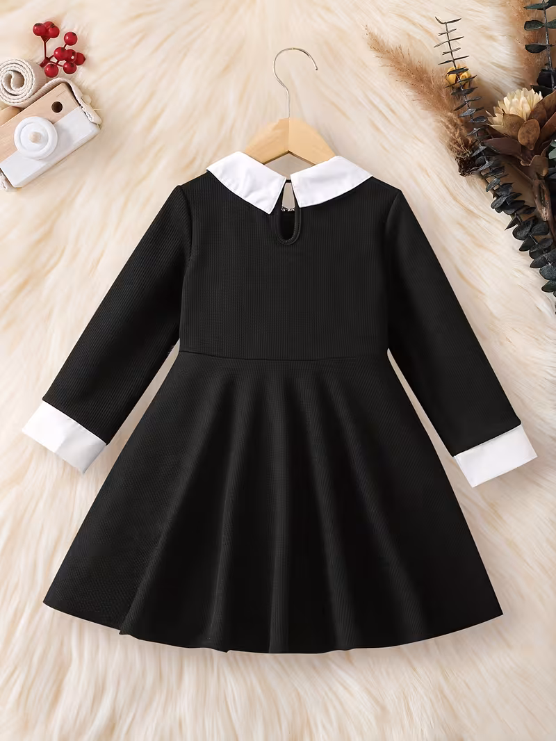 Black Dress with White Collar - Image 3