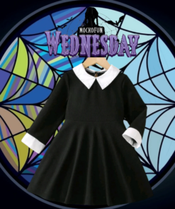 Black Dress with White Collar - Image 2
