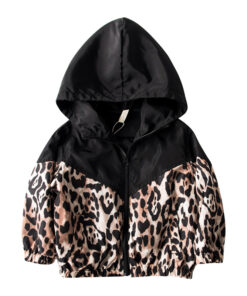 Hooded leopard jacket(2-3y)