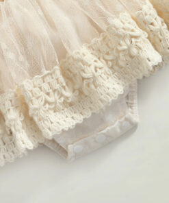 Lace beige rainbow boho tutu romper - Image 6