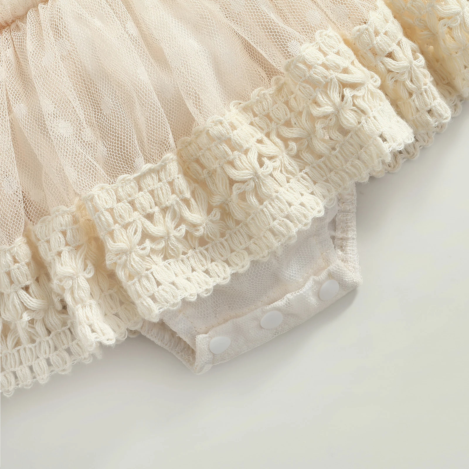Lace beige rainbow boho tutu romper - Image 6