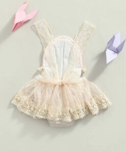 Lace beige rainbow boho tutu romper - Image 5