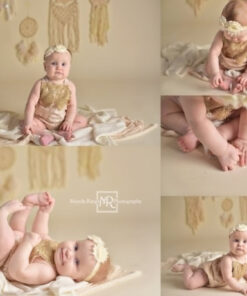 Lace Boho Romper with Gold Detail - Image 9