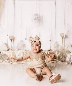 Lace Boho Romper with Gold Detail - Image 7