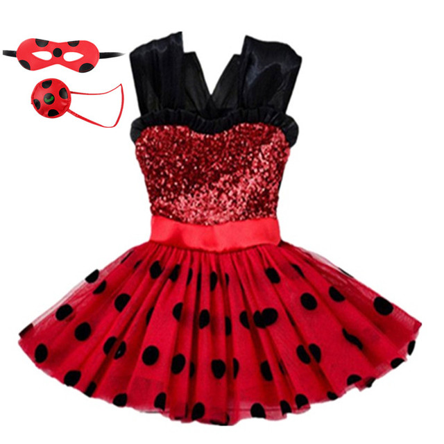 M Ladybug polka dress with 2 accessories - Image 7