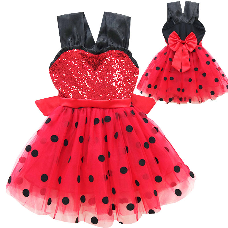 M Ladybug polka dress with 2 accessories - Image 2
