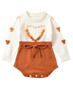 Luxury Knitwear Two-toned Romper Ombre, Tan and Burned Orange