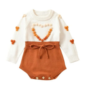Luxury Knitwear Two-toned Romper Ombre, Tan and Burned Orange