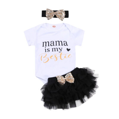 Mama is my bestie tulle bloomer set