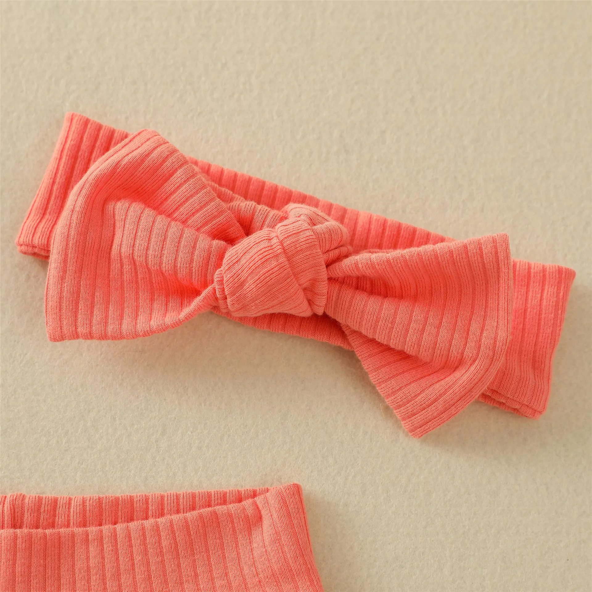 Matching high waist bloomer shorts and headband(Orange)(9-12m) - Image 7