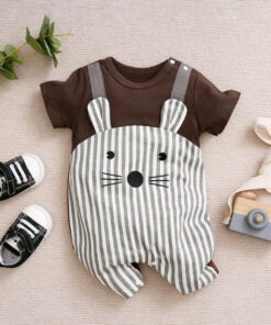 Striped 2 in 1 Animal Romper