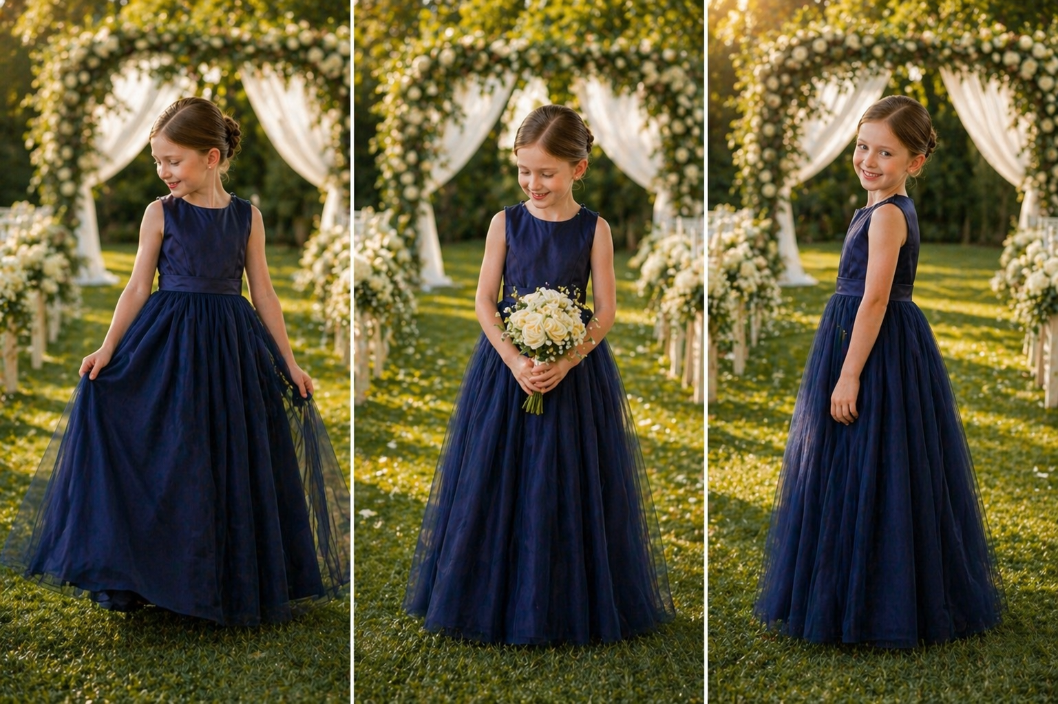 Navy Special Occasions Ball Gown - Image 6