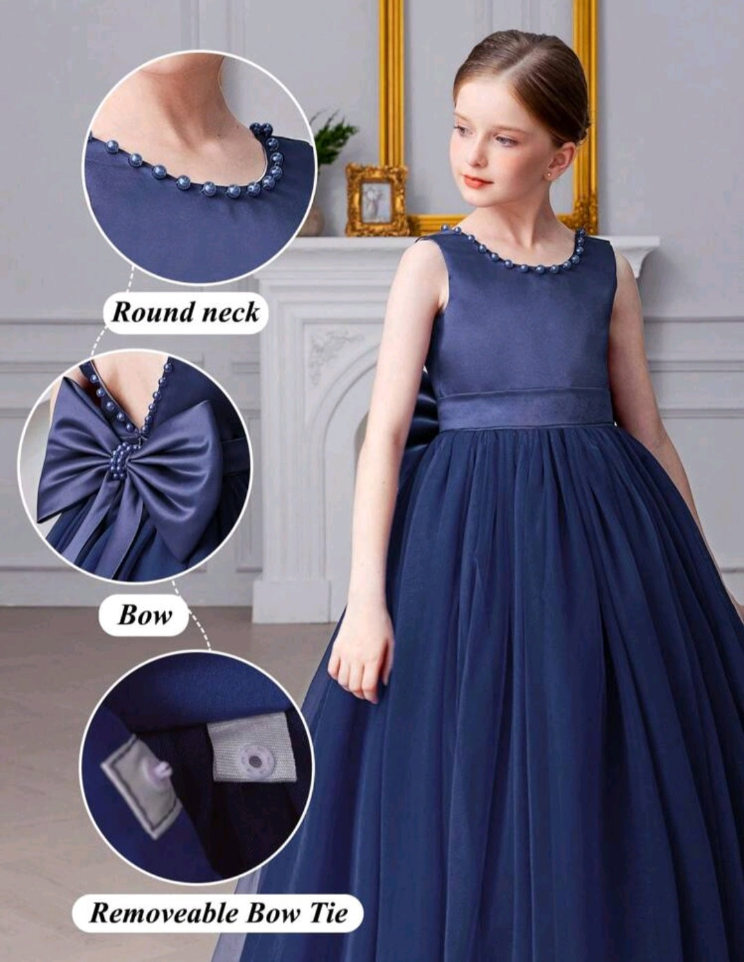 Navy Special Occasions Ball Gown - Image 4