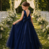 Navy Special Occasions Ball Gown