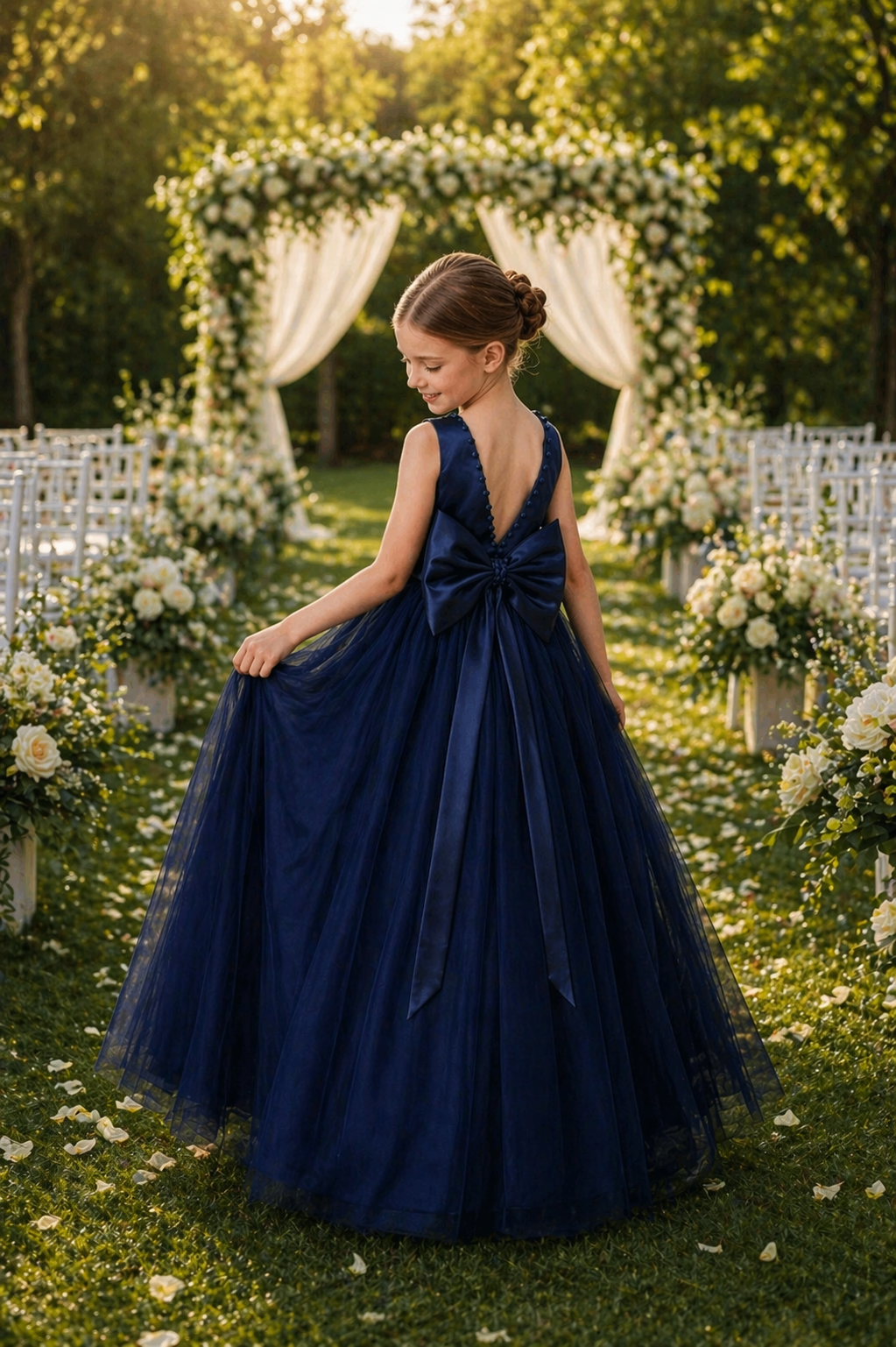 Navy Special Occasions Ball Gown