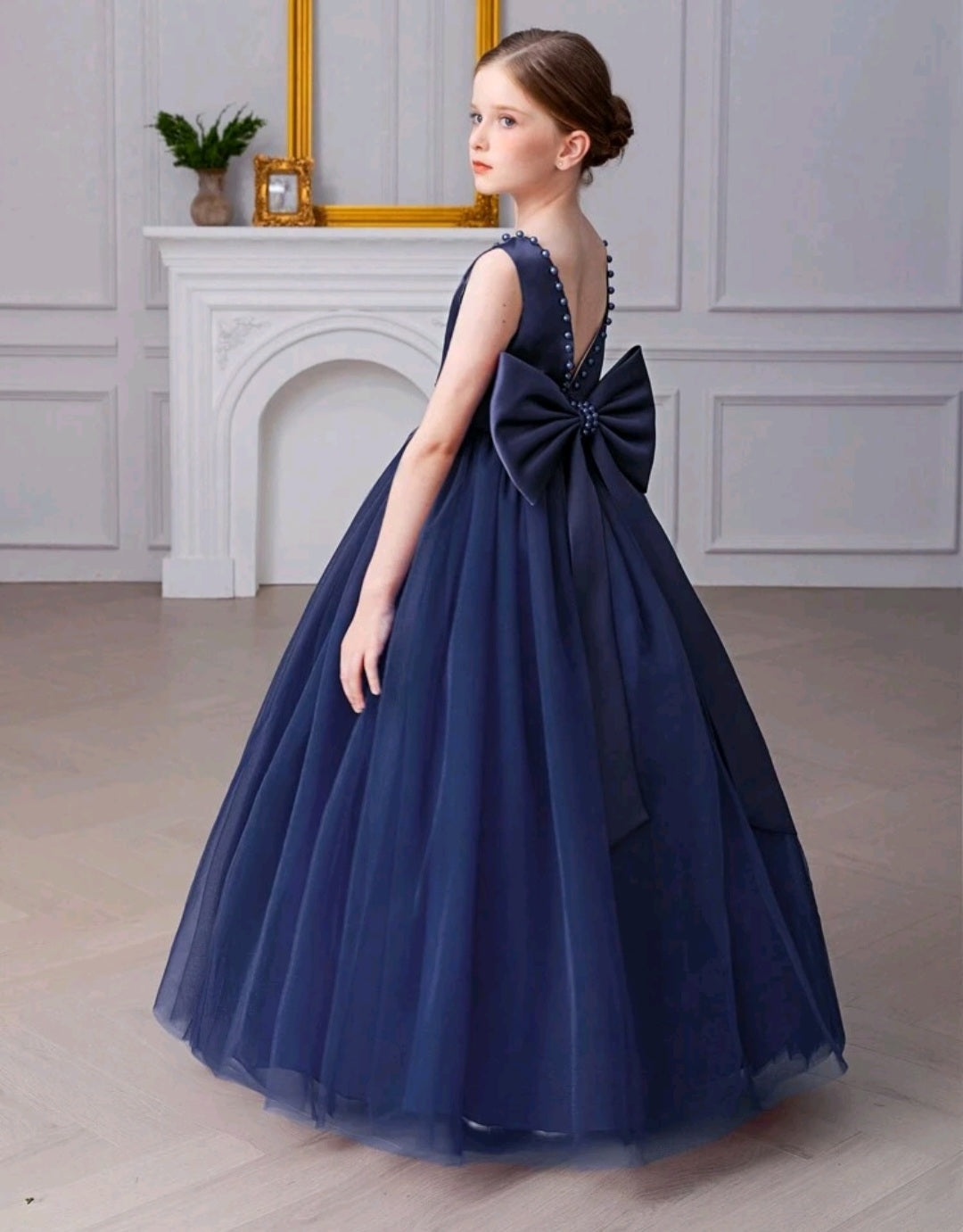 Navy Special Occasions Ball Gown - Image 3