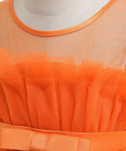 Orange Ruffle Special Occasions Dress - Image 5