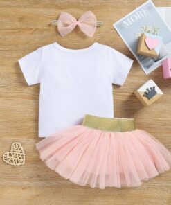 Pink birthday princess with matching tutu and headband(18-24m) - Image 3