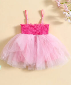 Pink Tulle Dress with Adjustable Straps - Image 2