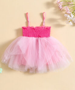 Pink Tulle Dress with Adjustable Straps - Image 3